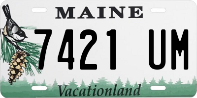 ME license plate 7421UM