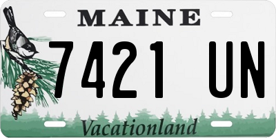 ME license plate 7421UN