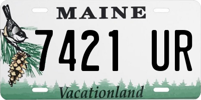 ME license plate 7421UR