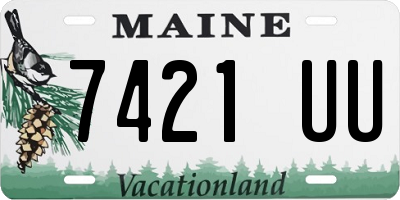 ME license plate 7421UU