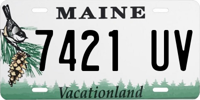 ME license plate 7421UV