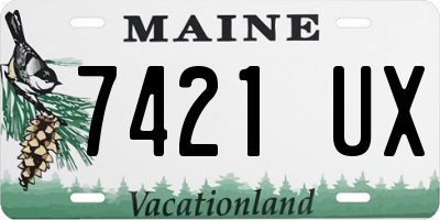 ME license plate 7421UX