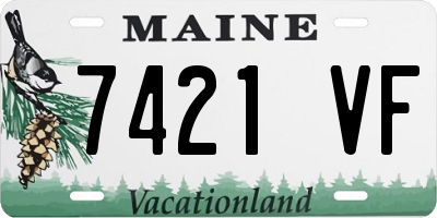 ME license plate 7421VF