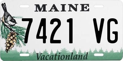 ME license plate 7421VG