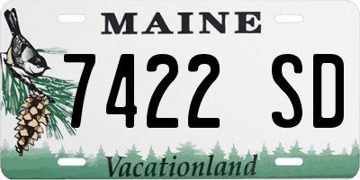 ME license plate 7422SD