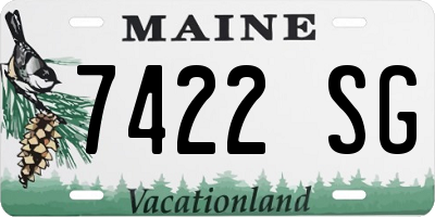 ME license plate 7422SG