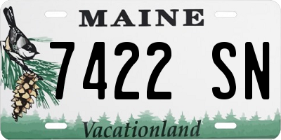 ME license plate 7422SN