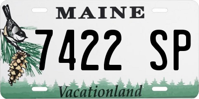 ME license plate 7422SP