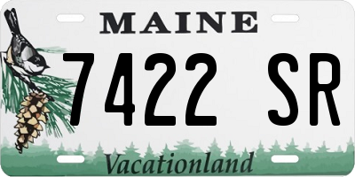 ME license plate 7422SR