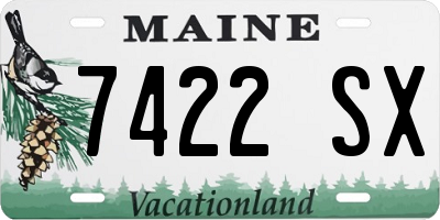 ME license plate 7422SX