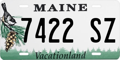 ME license plate 7422SZ