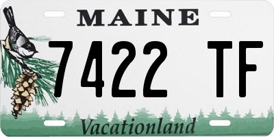 ME license plate 7422TF