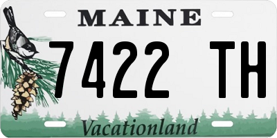ME license plate 7422TH