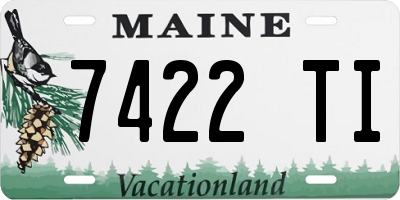 ME license plate 7422TI