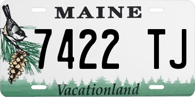 ME license plate 7422TJ
