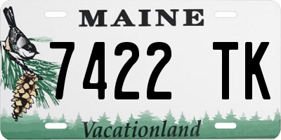 ME license plate 7422TK