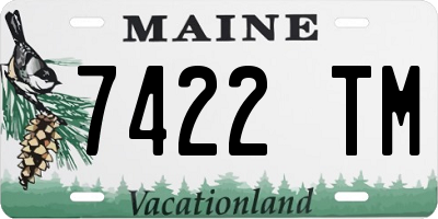 ME license plate 7422TM