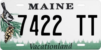ME license plate 7422TT