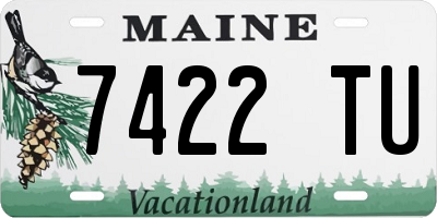 ME license plate 7422TU