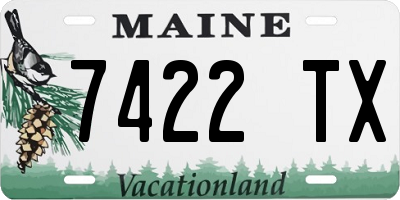 ME license plate 7422TX