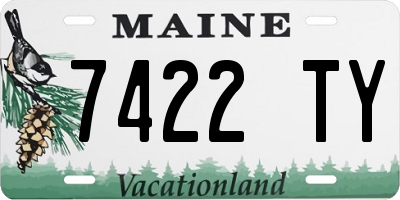 ME license plate 7422TY