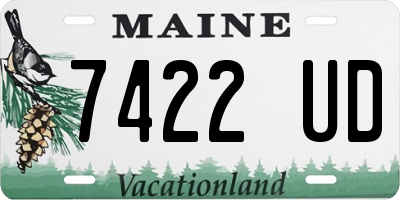 ME license plate 7422UD