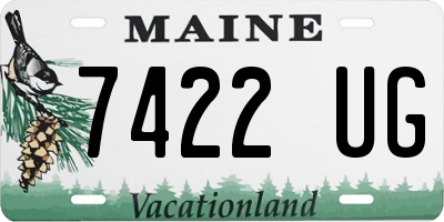 ME license plate 7422UG
