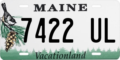 ME license plate 7422UL