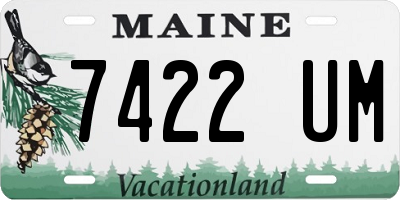 ME license plate 7422UM