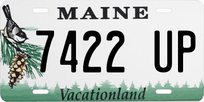 ME license plate 7422UP