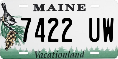 ME license plate 7422UW