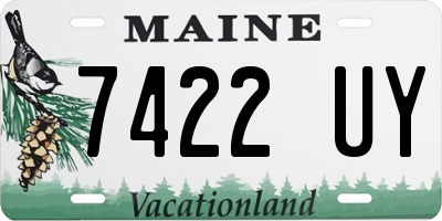 ME license plate 7422UY