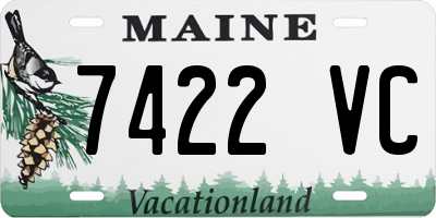 ME license plate 7422VC