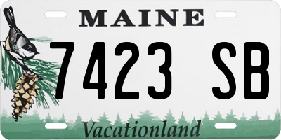 ME license plate 7423SB