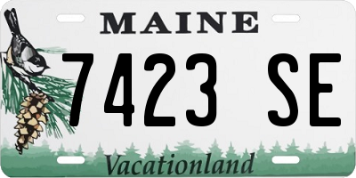 ME license plate 7423SE