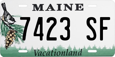 ME license plate 7423SF