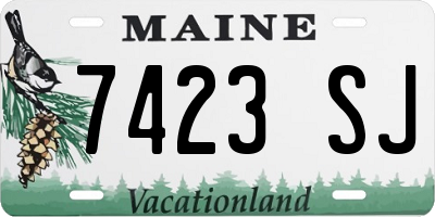 ME license plate 7423SJ