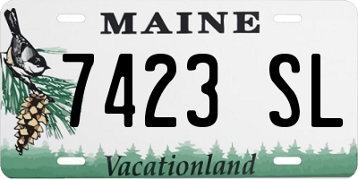 ME license plate 7423SL
