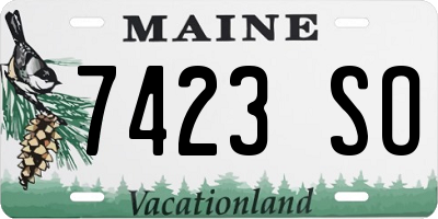 ME license plate 7423SO