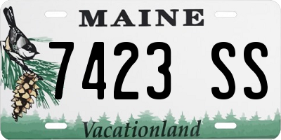 ME license plate 7423SS