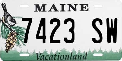 ME license plate 7423SW