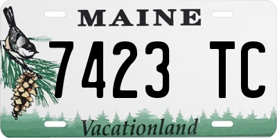 ME license plate 7423TC
