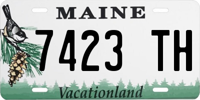 ME license plate 7423TH