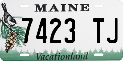 ME license plate 7423TJ