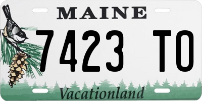 ME license plate 7423TO