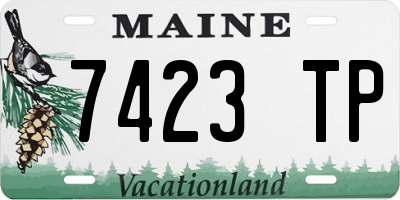ME license plate 7423TP