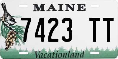 ME license plate 7423TT