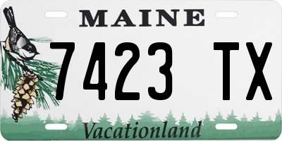 ME license plate 7423TX