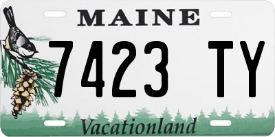 ME license plate 7423TY