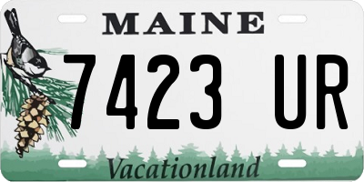 ME license plate 7423UR